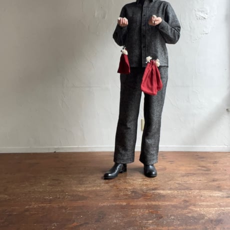 OG Khadi Drawstring Bag (Arizalin Red)