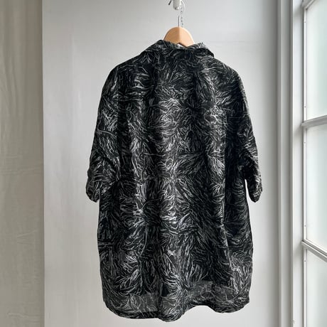 #100 Khadi Printed Bowler Shirts Regular (Triostar - Black)