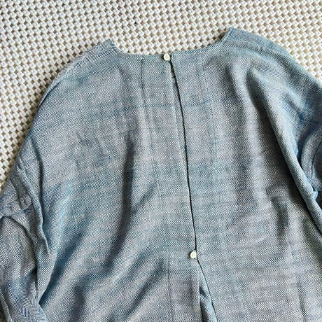 Organic Khadi Coverall Apron (Herringbone Indigo)
