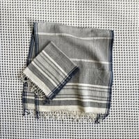 Organic Khadi Basket Face & Hand Towels (Light Gray)