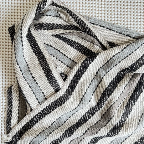 Gara-bou Medium Stole Kabe WS 50×190cm (Twill Stripe - Light Gray)