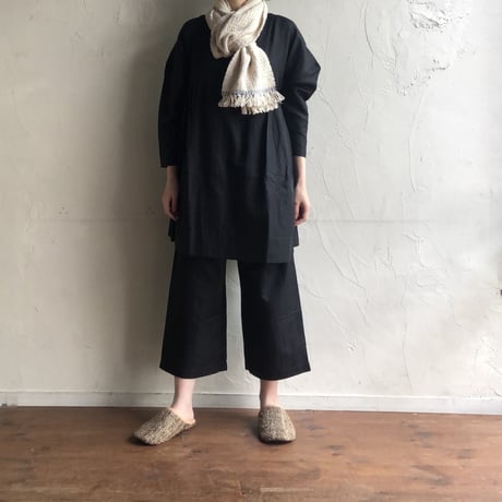 Gara-bou Muffler Stole Kabe 22×190cm (Twill Plaid - Blue)