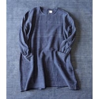 Organic Khadi Coverall Apron (Indigo pin stripe)