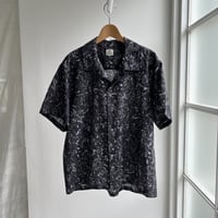#100 Khadi Printed Bowler Shirts Regular (Nerium Charcoal)