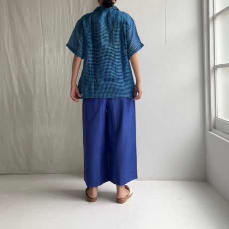 Silk + Viscose Bowler Shirts Regular (Blue / Size2)