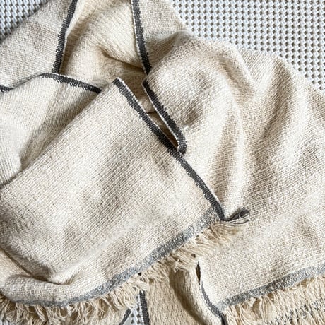 Gara-bou Blanket Stole Kabe 100×200cm (D.F. White Ivory)