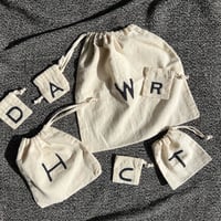 Alphabet Drawstring Bags