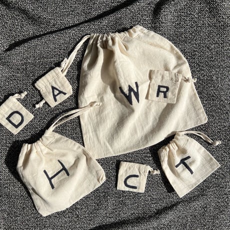 Alphabet Drawstring Bags