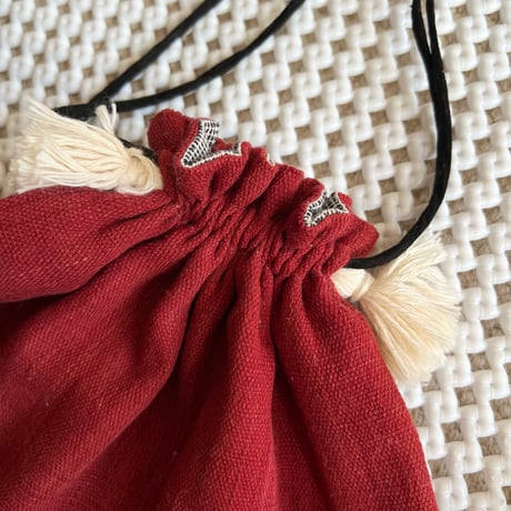 OG Khadi Drawstring Bag (Arizalin Red)