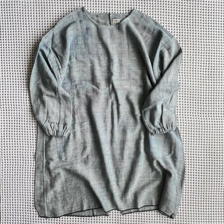 Organic Khadi Coverall Apron (Herringbone Indigo)