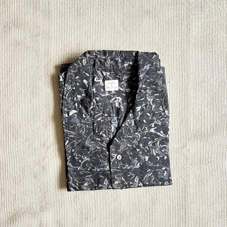 #100 Khadi Printed Bowler Shirts Regular (Nerium Charcoal)