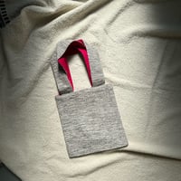 Silk Cotton Tweed Handle Bag Sand (Small)