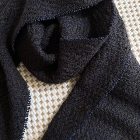 Gara-bou Muffler Stole Kabe 22×200cm (H.B. Charcoal Navy)