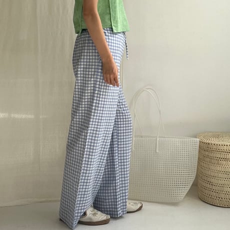 Hand Woven Cotton Pant (Gingham)
