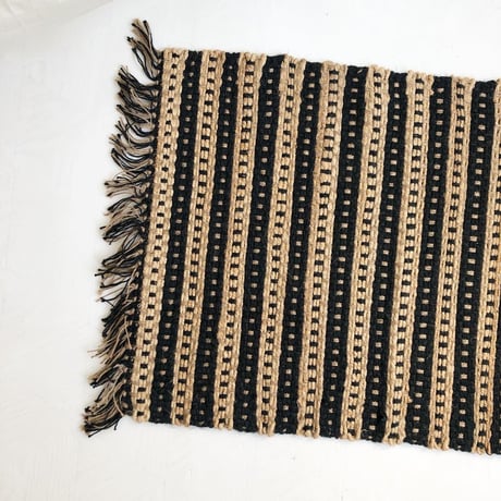 Jute Square Patterned Rug 100x140