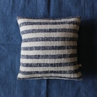Gara-bou × Khadi Cushion Cover (Indigo Stripe)