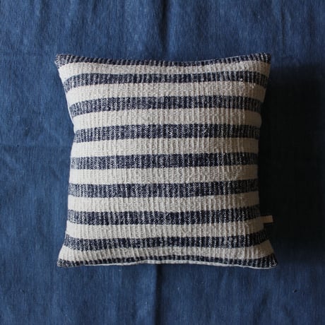 Gara-bou × Khadi Cushion Cover (Indigo Stripe)