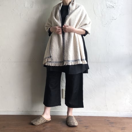 Gara-bou Medium Stole WS Kabe 50×190cm (Twill - Navy)