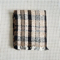 Gara-bou Medium Stole Kabe WS 50×190cm (Twill Plaid - Brown)