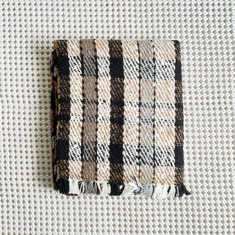 Gara-bou Medium Stole Kabe WS 50×190cm (Twill Plaid - Brown)