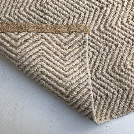 Jute Cotton Herringbone Rug 50x70