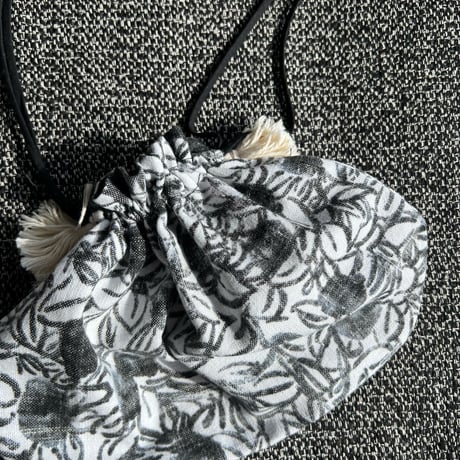 Khadi OX Printed Drawstring Bag
