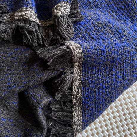 Gara-bou Blanket Stole Kabe 100×200cm (D.F. Charcoal Blue)