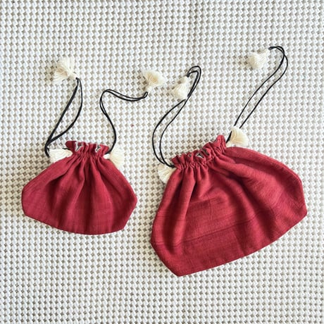 OG Khadi Drawstring Bag (Arizalin Red)