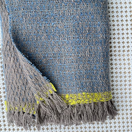 Gara-bou Medium Stole Kabe WS 50×190cm (Double Face - Gray Indigo)