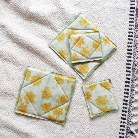 60x5 Printed Cushion Place Mats #Blaoga-Yellow