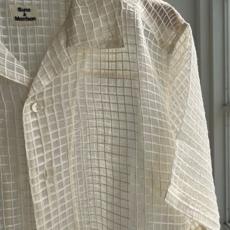 Silk + Viscose Bowler Shirts Short (Ivory)