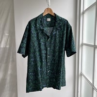 #100 Khadi Printed Bowler Shirts Regular (Nerium Green)