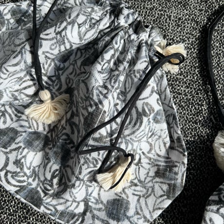Khadi OX Printed Drawstring Bag