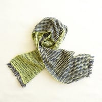 Gara-bou Muffler Stole Kabe 22×190cm (Double Face Stripe - Lime)