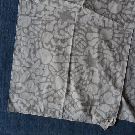 #150 Khadi Alpha Printed Stole 55 × 180cm  (Gray)