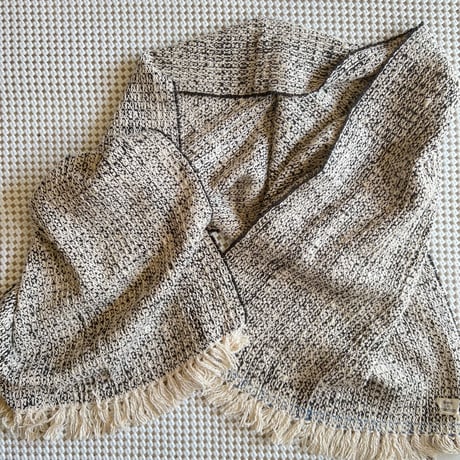 Gara-bou Medium Stole Kabe WS 50×200cm (R.Ivory Black)