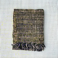Gara-bou Medium Stole Kabe WS 50×190cm (H.B. Stripe - Indigo Yellow)