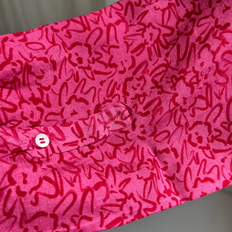 Bamboo Silk Printed Shirts (Pink / 2sizes)