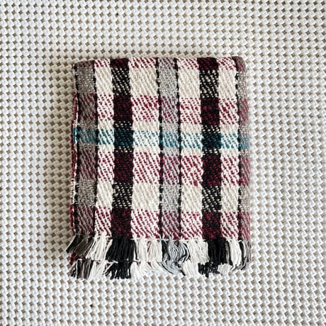 Gara-bou Medium Stole Kabe WS 50×190cm (Twill Plaid - Wine)