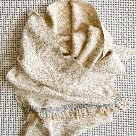 Gara-bou Medium Stole Kabe WS 50×200cm (D.F. White Ivory)