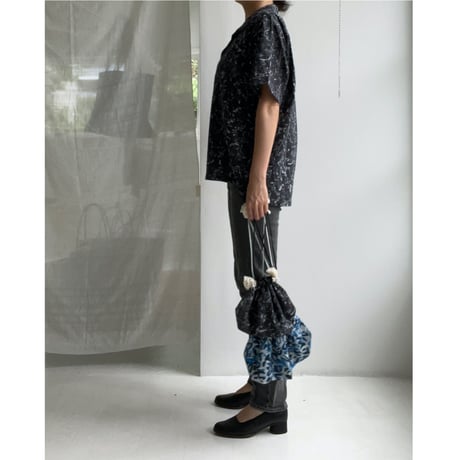 #100 Khadi Printed Bowler Shirts Regular (Nerium Charcoal)