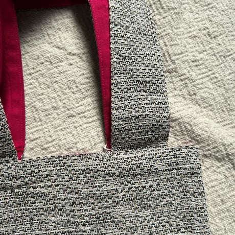 Silk Cotton Tweed Handle Bag Sand (Small)
