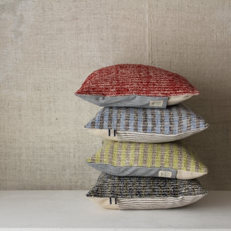 Gara-bou × Khadi Cushion Cover (Indigo Stripe)