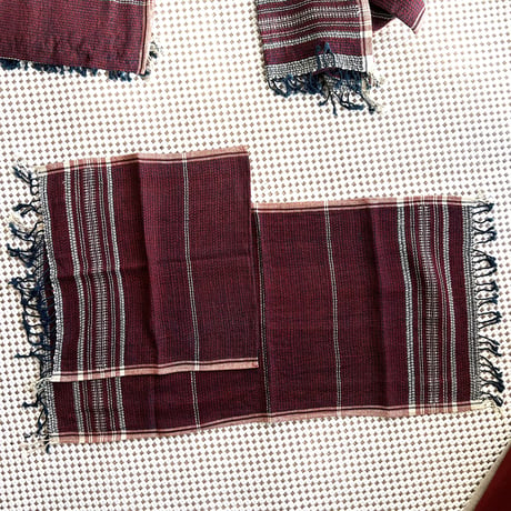 Organic Khadi Basket Face & Hand Towels (Wine)