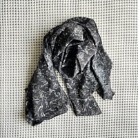 #100 Khadi Printed Stole (Nerium-Charcoal)