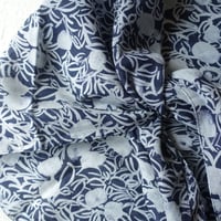 Cotton Silk  Printed Stole S (Blaoga Navy)