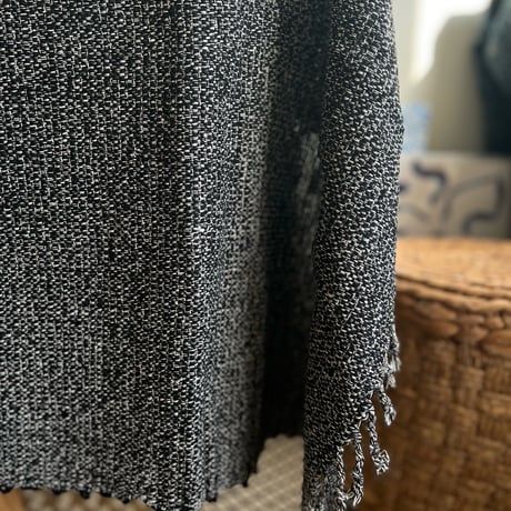 Silk Cotton Tweed Throw #Monochrome 2sizes
