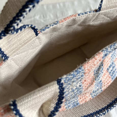 Gara-bou × Canvas Small Tote (Pink Stripe)