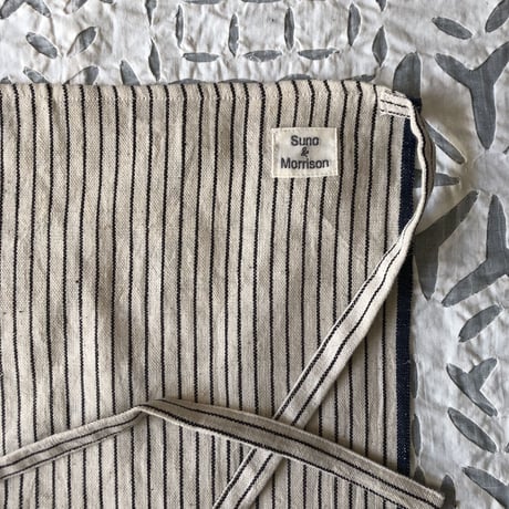 Organic Khadi Kid's Full Apron ( Indigo Selvedge / Indigo Hickory / Charcoal Pin Stripe )