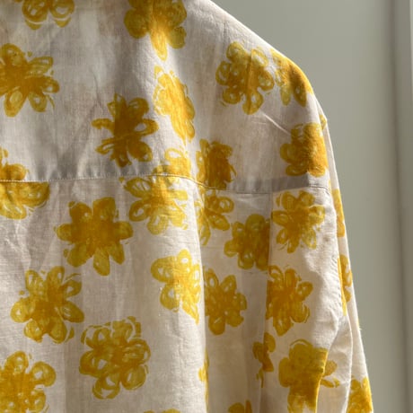 #100 Khadi Printed Bowler Shirts Regular (Badala - Yellow)